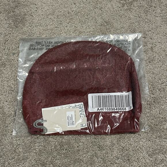 Barefoot Dreams CozyChic Knit Lite Confetti Beanie Crimson Rosewood One Size NWT - Picture 2 of 3
